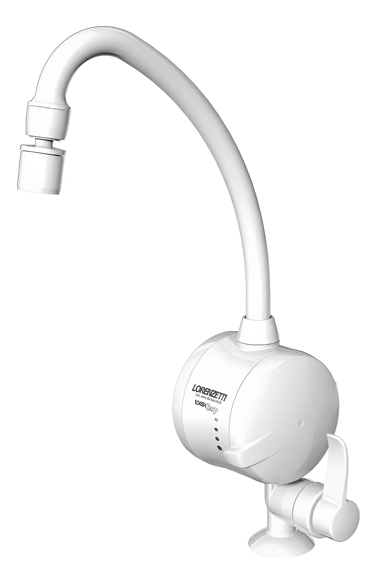 Torneira Elétrica Bancada Branca Loren Easy Mesa Lorenzetti